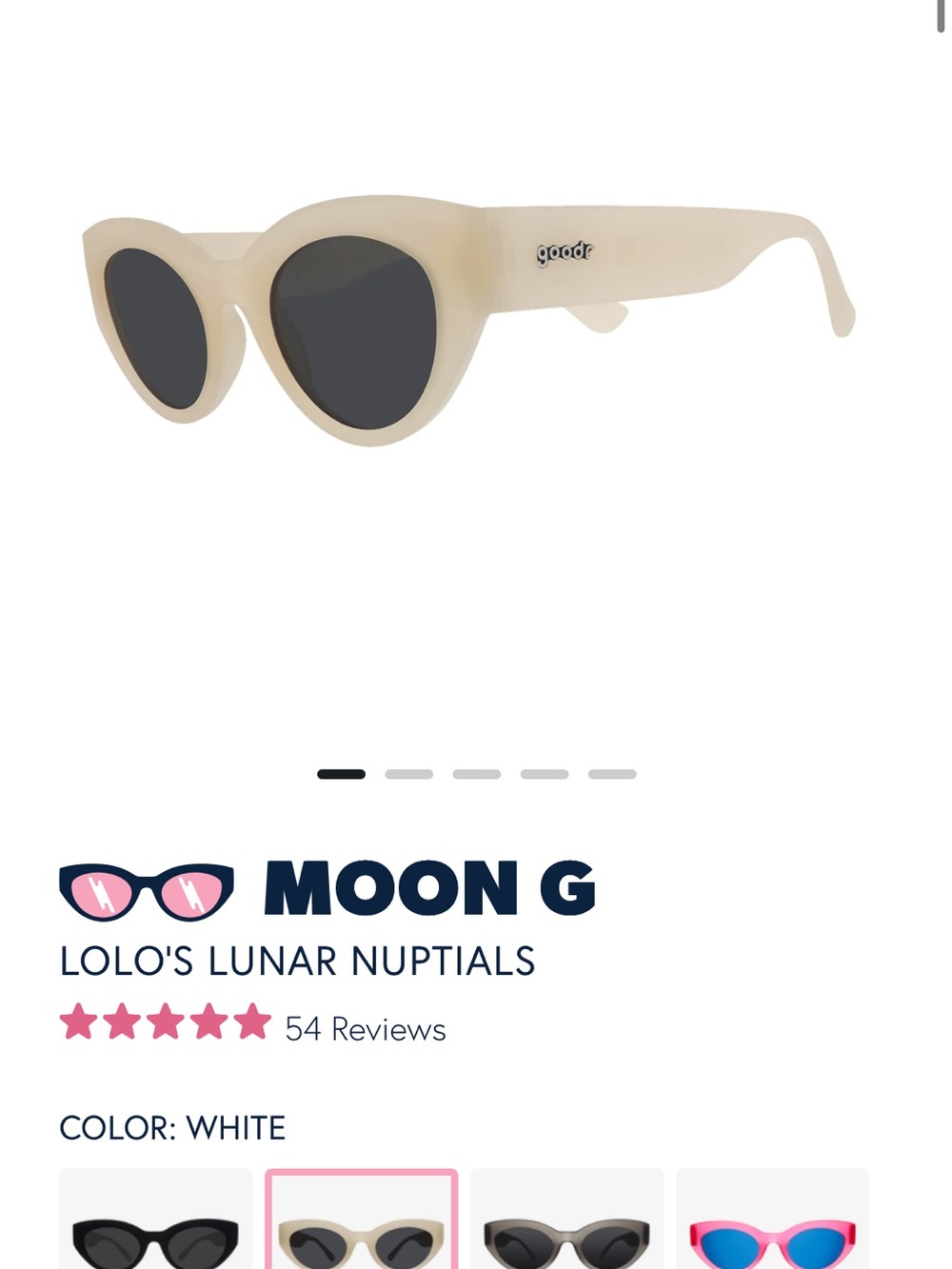 Goodr Women's moon g White Sunglasses